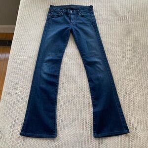 Citizens of Humanity Dark Wash Blue Denim Low Rise Flare Jeans Sz 28